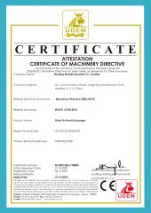 CE certificate certificate from Nanjing Metalli Industrial Co., Ltd.