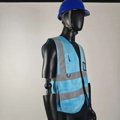 Reflective Vest Polyester Breathable Long Zipper 1Y V-Neck Crew Neck L-5XL MOQ100 - Image 2