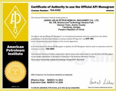 API 16A certificate from Wise Channel Industries Limited