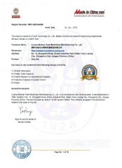 BV report certificate from Liyang Weikeer Feed Machinery Manufacturing Co., Ltd.