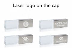 Crystal USB Flash Memory LED Light up Logo USB Flash Disk Shape Stick Material Metal Trademark Sofly HS Code 85235110 Model NO. COB014 - Image 2