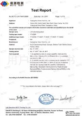 ROHS certificate from GUANGZHOU YEROO STEEL STRUCTURE CO., LTD.