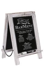 Foldable Rustic Menu Board Party Restaurant Wooden display Blackboard - Image 1