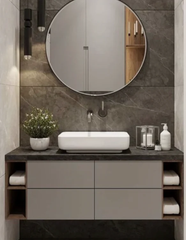 Designer Wooden Bathroom Vanities Style Modern Warranty 2 Year Size customised Item Code AURA0135 Delivery Time 7 days Material Hdhmr, - Image 4
