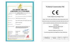 CE certificate from Tianjin Harvest High Pressure Pump Co., Ltd.