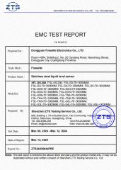 CE Report certificate from Dongguan Fosselle Electronics Co., Ltd