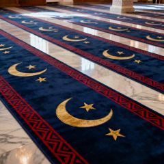 Custom Cheap Prayer Mat Anti Slip Easy Storage Foldable Embossed Muslim Islam Jacquard Prayer Rug for Couples with Tassel - Image 2