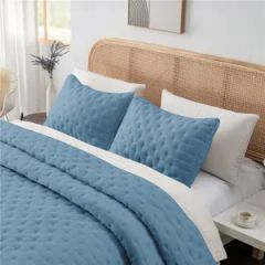 Comforters Classic Elegant Quilted Diamond Textured Reversible Bedspread - Image 5