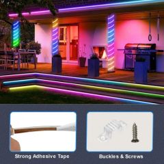 Color Changing Solar Rope Lights, RGB LED String Lights for Holiday, Party - Image 4