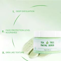 Beauty Cosmetics Skin Care Exfoliating Deep Cleansing Tea Tree Facial Scrub - Image 3