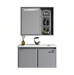Bathroom cabinet Mirror Cabinet Frame Material Aluminum Profile Main Cabinet Material Stainless Steel Plate + Co-extrusion - Image 1