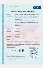 Certificates certificate from Zhejiang Hongxiang Connector Co., Ltd.