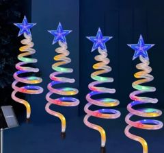 Solar Lawn Stake Lights Snowflake 8Modes Warm White LED Cartoon Touch Control ABS MOQ100 15D - Image 2