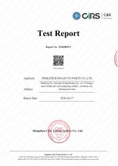 CIRS Test Report certificate from ZHEJIANG WBK TECHNOLOGY CO., LTD.