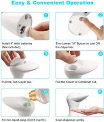 White ABS Automatic Hand Sanitizer Touchless Spray Soap Dispenser - Image 5