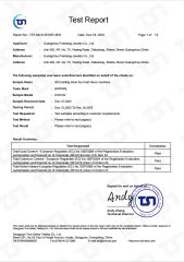 Product Inspection Report certificate from Guangzhou Peishang Jewelry Co., Ltd.