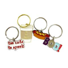 Promotional Metal Craft Metal Key Chains Custom Logo Keyring Cute Bubble Milk Tea Boba Keychain - Image 4