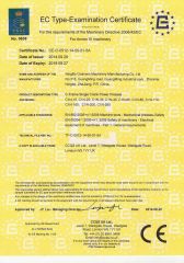 EC Type-Examination Certificate certificate from Ningbo Goanwin Machinery Manufacturing Co., Ltd.