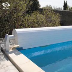 Above Ground Pool Cover System Automatic Rigid Slatted Pool Cover - Image 2