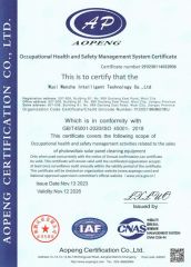 Occupational Health and Safety Management System Certification Certificate certificate from Wuxi Wanlv Intelligent Technology Co., Ltd