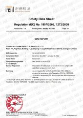 MSDS certificate from Guangzhou Startalk Nail Technology Co., Ltd.