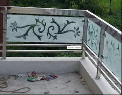 Glass Railing For Stairs, For Home Design Bar Material Glass Position Balcony Usage/Application Home Glass Type Toughened - Image 3