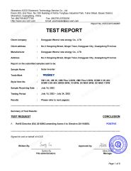 RoHS Compliance Certificate for Solar Inverters certificate of Guangdong Wenrui New Energy Co., Ltd. – certificate photo, supplier certificates section