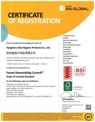 FSC certificate from Hangzhou Special Nonwovens Co., Ltd.