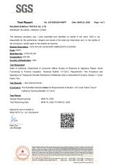 117FR - TEST1 certificate from Wujiang Xianglu Textile Co., Ltd.