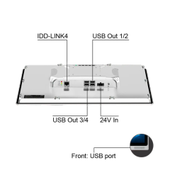 Industrial Control Display IP65 Waterproof LCD Touch Screen Idd-Link4 Port Rugged Readable High Brightness Industrial Monitor - Image 2