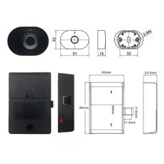 Figerprint Lock Cabinet Lock Office Cupboard Locks Home Lock Box Lock for Drawer - Image 4