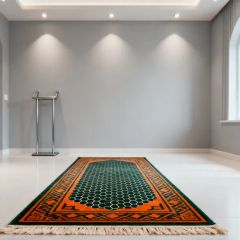 Customized Color Modern Style Soft Polyester Mat for Muslim Prayer Home Travel Rugs - Image 5