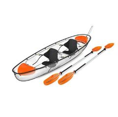 Transparent Kayak with Crystal Clear Bottom 2 Ergonomic Seats 11 Foot Lightweight Frame 2 Person Capacity Fishing Touring Kayak - Image 3