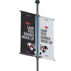 Customized Outdoor Advertising Flags And Banners Large Customized Printed Double-sided Street Light Poles Display Banner Signs - Image 2