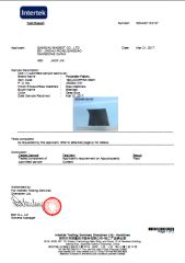 REACH testing result certificate from Qingdao Bagest Co., Ltd.