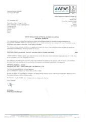 WRAS for CEMENT MORTAR certificate from TIANYI SUNS PIPE & FITTINGS CO., LTD.