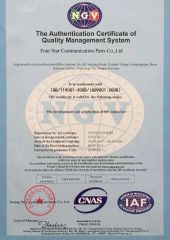 Certificate certificate from Four Star Communication Parts Co., Ltd.