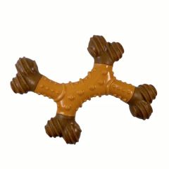 Customizable Durable Plastic Dog Toy in Irregular Bone Shape for Practice - Image 1