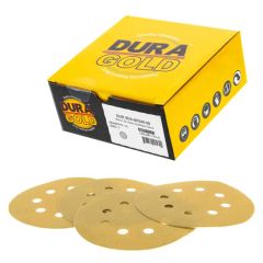 8 Hole Abrasive Tools Gold Sand Paper Hook and Loop Trademark PK Specification 5inch Particle Size Abrasive Application Metal - Image 3