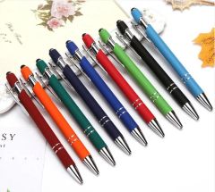 5% off Factory Selling Stylus Customized Logo Value Rubber Paint Ballpoint Pen Multi-Color Optional Laser Engraving Logo - Image 1