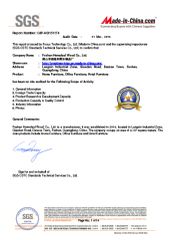 SGS factory audit certtificate certificate of Foshan Homefeel Furniture Co., Ltd. – certificate photo, supplier certificates section