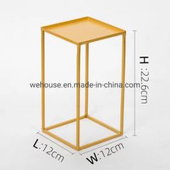 Display Rack Tall Indoor Outdoor Gold Metal Vases Stand Plant Stand - Image 3
