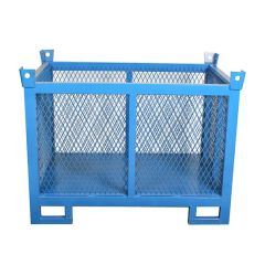 Stackable Steel Storage Cage with Mesh Wall for Scaffolding Parts - Image 2