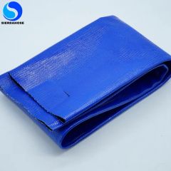 Black Inside and Blue Outside Water Irrigation Hose 4 6 Bar Double PVC Lay Flat Hose for Heavy Duty Discharge Liquids in Agriculture - Hebei Sierda Rubber & Plastic Product Co., Ltd.
