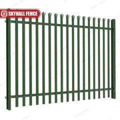 W/D Pale Security Metal Palisade Fence with Round Triple Single Fence Headers - HEBEI SKYHALL GLOBAL CO., LTD