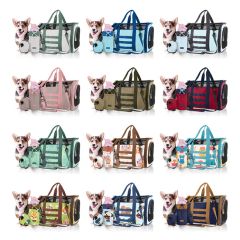Durable Nylon PU & Polyester Lining Customized Foldable Portable Pet Carrier - Image 4