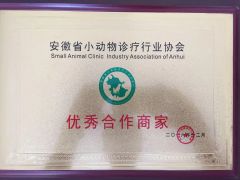Excellent Partner-Small Animal Clinic Industry Association OF Anhui certificate from Shanghai Pujia Metal Manufacturing Co., Ltd.
