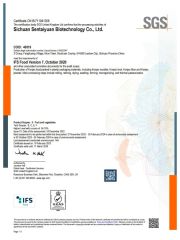 IFS certificate from Sichuan Sentaiyuan Biotechnology Co., Ltd.