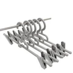 Plastic Clothes Hanger with Adjustable Clips for Pants Skirts and Clothing Packaging Display - Wuhan Sinicline Industry Co., Ltd.