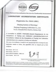 national lab information certificate from WENZHOU JUNKE ELECTRIC CO., LTD.